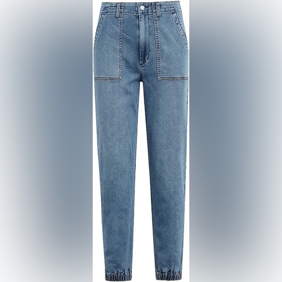 NWT Joe’s Jeans Women 34 French Terry Denim Jogger Light Wash Casual Tapered - Picture 13 of 13